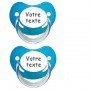 Tétines personnalisées Chupa garçon (bleu)