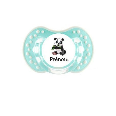 Tétine personnalisée panda prénom