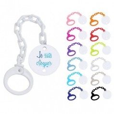 Attache tétine personnalisée je suis à croquer garçon