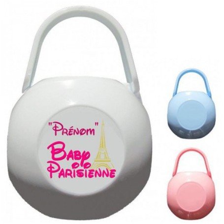 Boîte à tétine personnalisée Baby Parisienne Prénom 