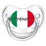 Tétine personnalisée drapeau Italie et prénom