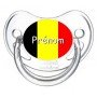 Tétine personnalisée drapeau Belgique et prénom