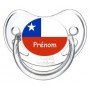 Tétine personnalisée drapeau Chili et prénom