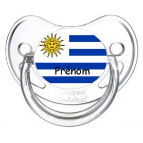 Tétine personnalisée drapeau Uruguay et prénom