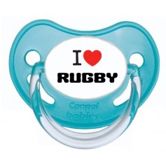 Tétine personnalisée "J'aime le rugby"