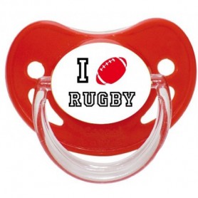 Tétine personnalisée "I love rugby"