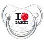 Tétine personnalisée "I love basket"