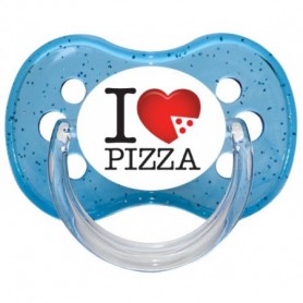 Tétine bébé "I love Pizza"