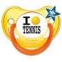 Tétine personnalisée "I love tennis"