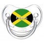 Tétine personnalisée drapeau Jamaïque et prénom