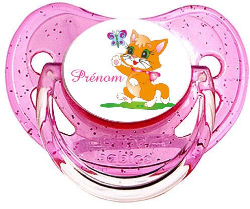 Tetine Personnalisee Chat Papillon Et Prenom