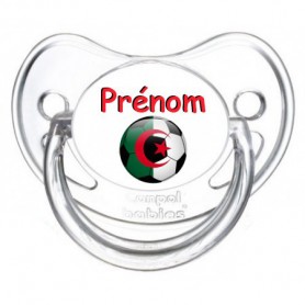 Tétine personnalisée Ballon foot Algérie et prénom