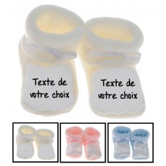 Chaussons bébé personnalisé message ou prénom