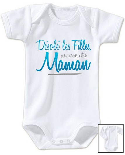 Body Bebe Desole Les Filles Mon Coeur Est A Maman