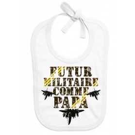 Bavoir bébé Futur militaire comme papa
