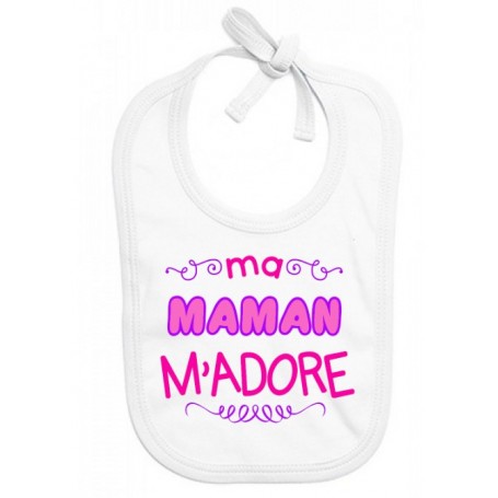 Bavoir bébé Ma maman m'adore