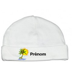 Bonnet personnalisé palmier prénom