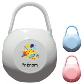 Boîte à tétine personnalisée Ourson jouets Prénom 