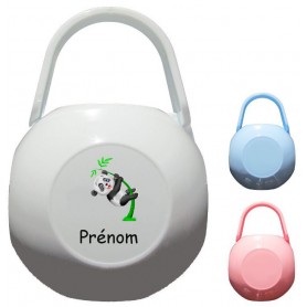Boîte à tétine personnalisé Panda Prénom 