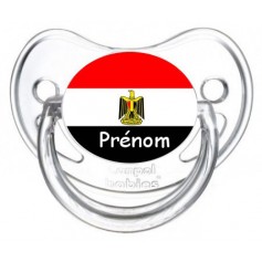 Tétine personnalisée drapeau Egypte et prénom