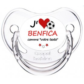 Tétine foot personnalisée J'aime Benfica