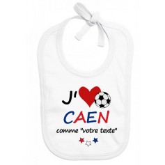 Bavoir bébé foot J'aime Caen