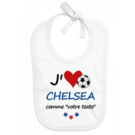 Bavoir bébé foot J'aime Chelsea
