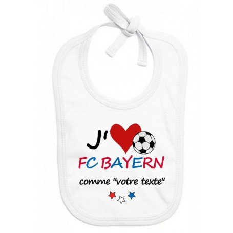 Bavoir bébé foot J'aime FC Bayern