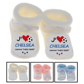 Chaussons bébé football J'aime Chelsea