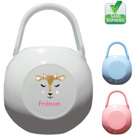 Boîte à tétine personnalisée Biche Prénom 