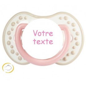 Tétine personnalisée night and day beige rose