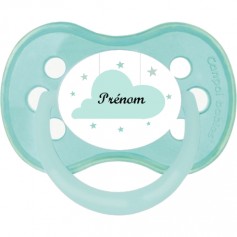 Tétine personnalisée nuage vert prénom