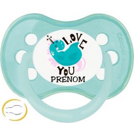 Tétine de bébé licorne turquoise personnalisée