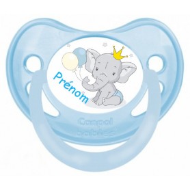 Tétine de bébé éléphant couronne personnalisée