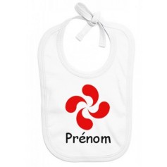 Bavoir personnalisé prénom bébé basque