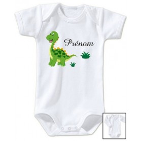 Body bébé personnalisé prénom dinosaure