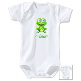 Body bébé personnalisé prénom grenouille