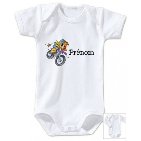 Body Bebe Personnalise Prenom Motocross