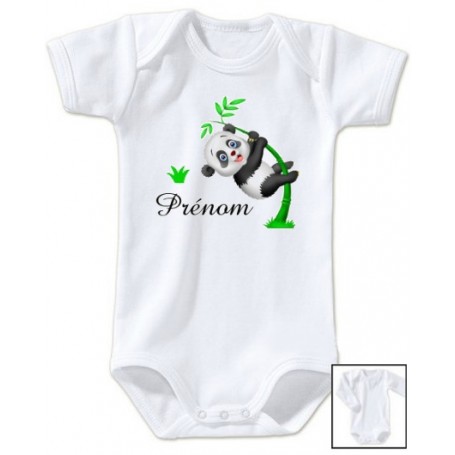 Body bébé Panda personnalisé avec prénom au choix 