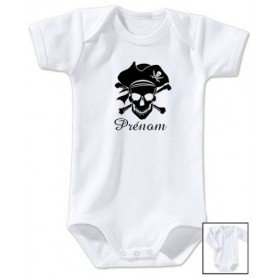 Body bébé personnalisé prénom pirate