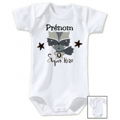 Body bébé personnalisé prénom super héros