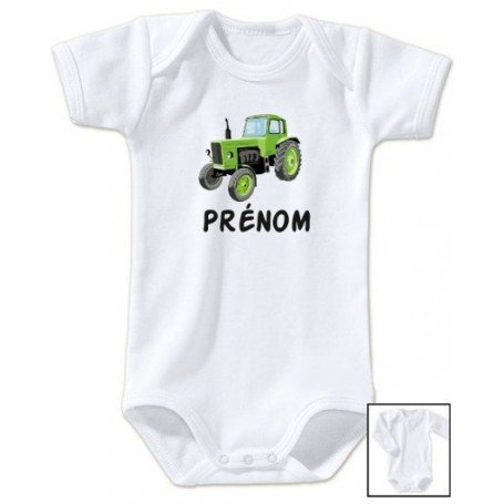 Body bébé personnalisé prénom tracteur
