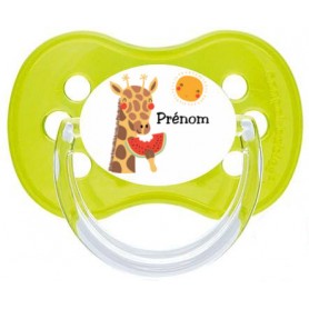 Tétine de bébé girafe et soleil personnalisée