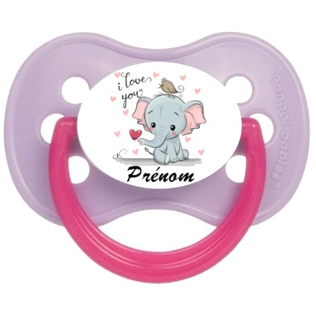 Tétine baby éléphant personnalisée