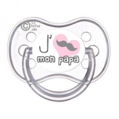 Tétine de bébé j’aime mon papa moustache fille