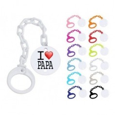 Attache tétine i love papa