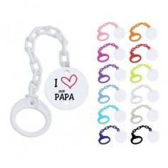 Attache tétine j’aime mon papa black