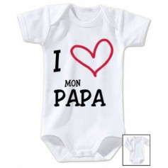 Body de bébé j’aime mon papa black