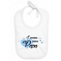 Bavoir de bébé j’arrive mon papa garçon
