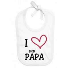Bavoir de bébé j’aime mon papa black